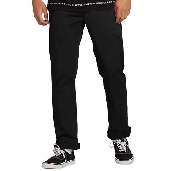 Volcom Black Frickin Modern Stretch Chino Size 28 - Picture 1 of 12